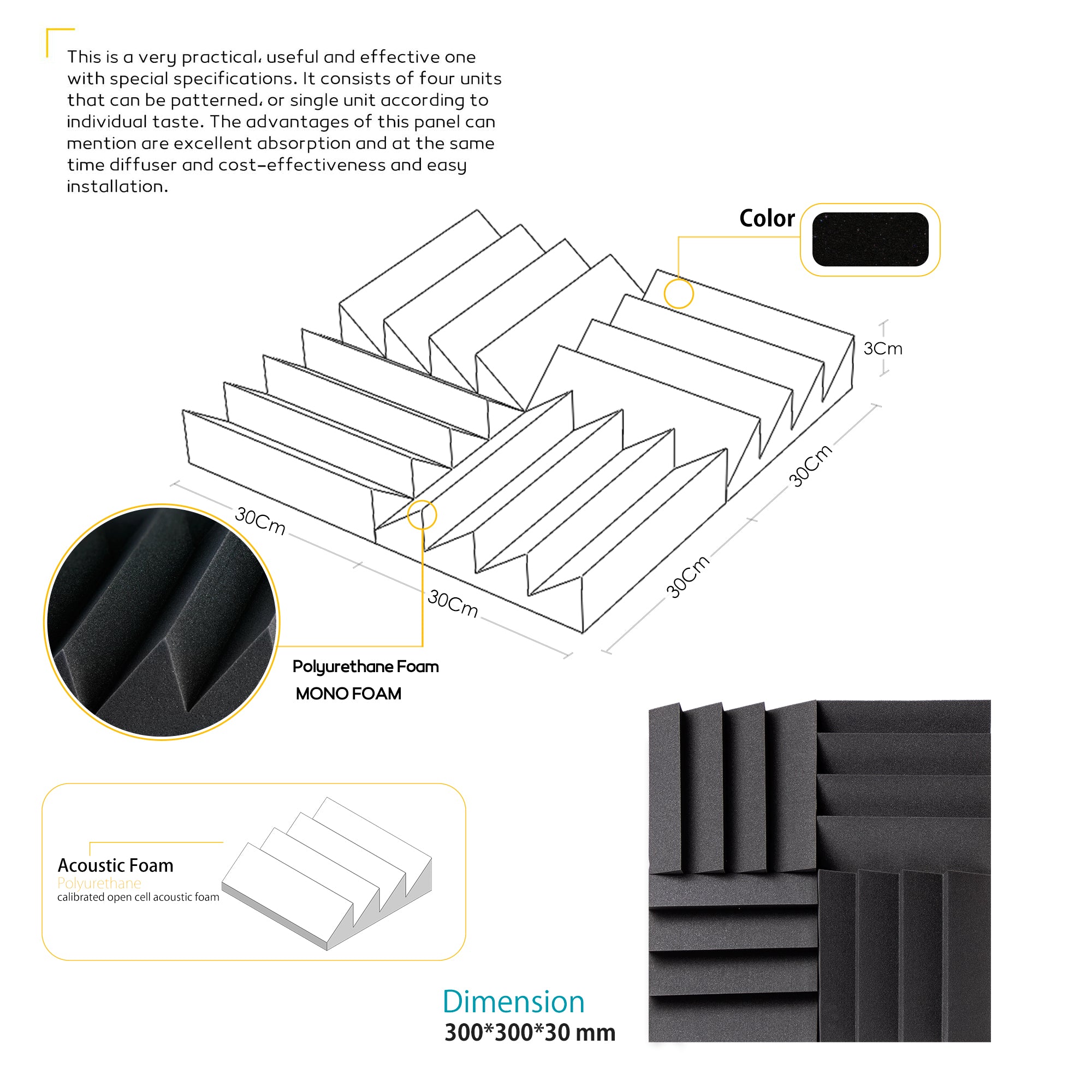 ECHONIK DST Light Sound Absorption Panels