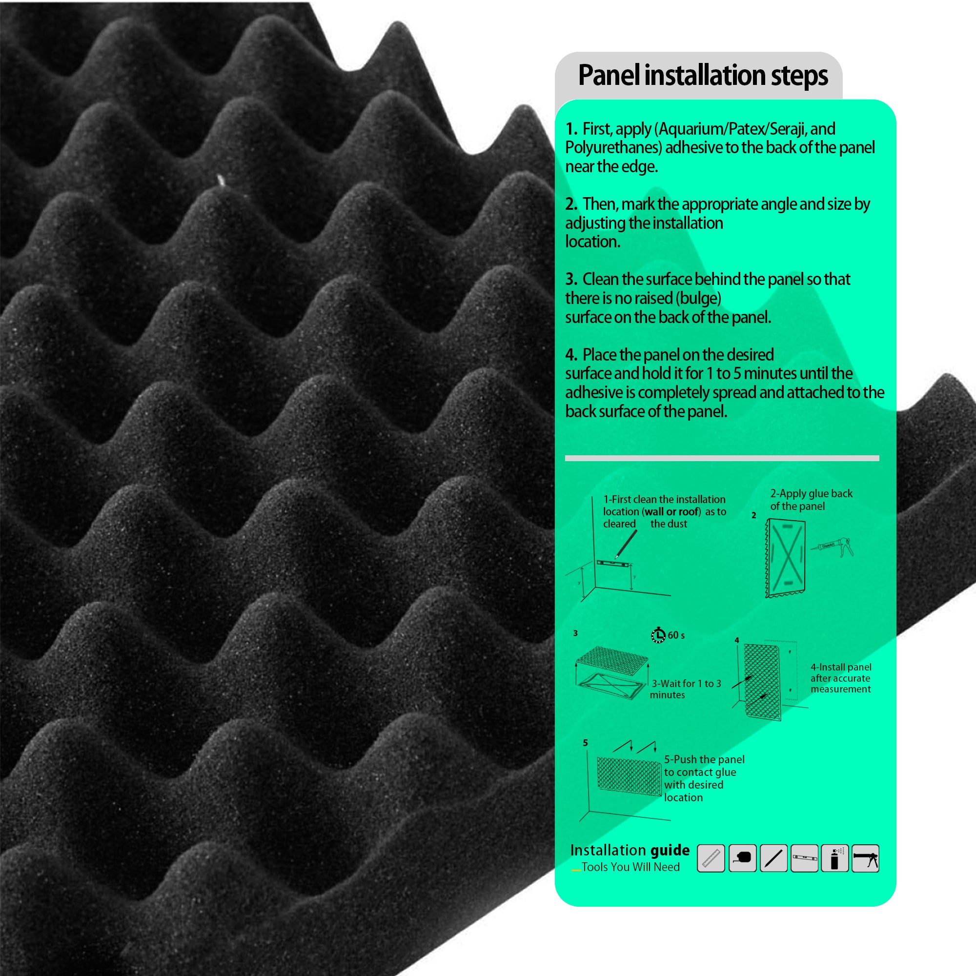 ECHONIK EGG Absorption Foam 3cm 12 UNITS