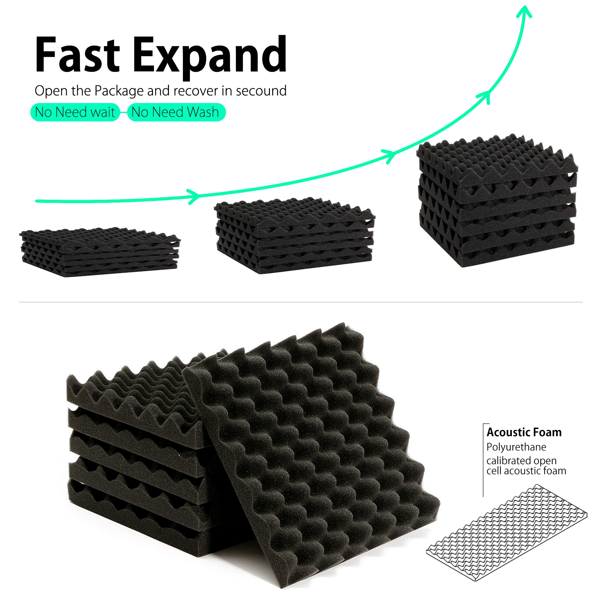ECHONIK EGG Absorption Foam 3cm 12 UNITS