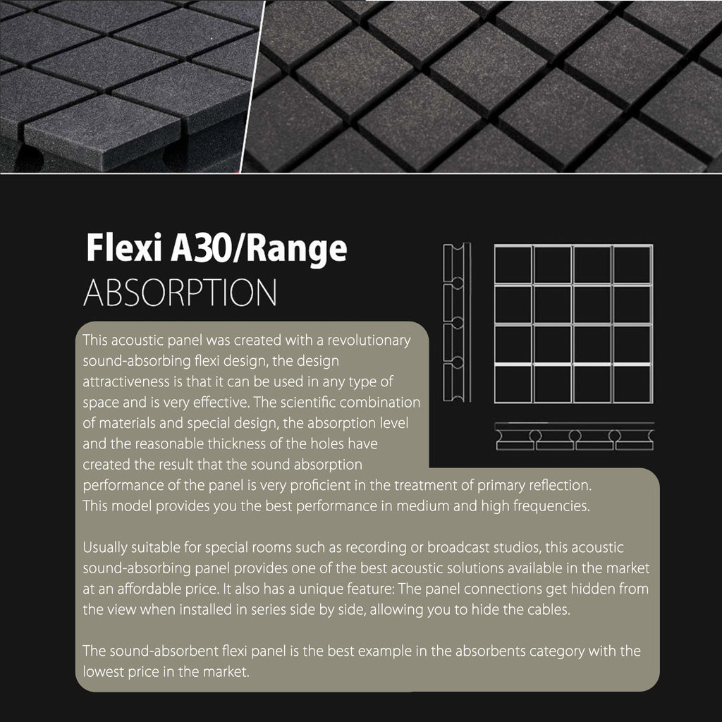ECHONIK Flexi A30 Absoption Acoustic Panels 12 Units