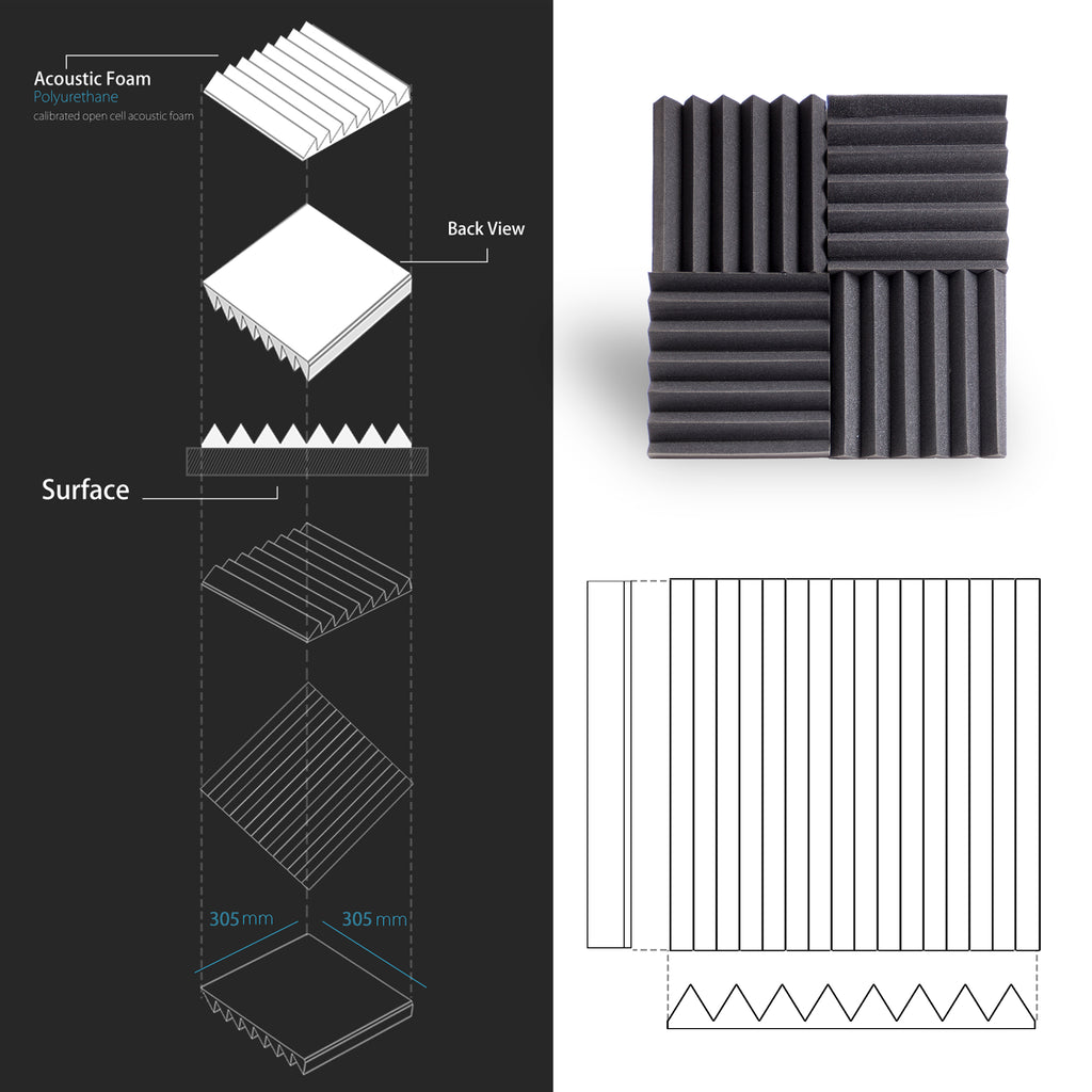 ECHONIK MD 55 Plus Absoption Acoustic Panel 12 UNITS 2.5 cm