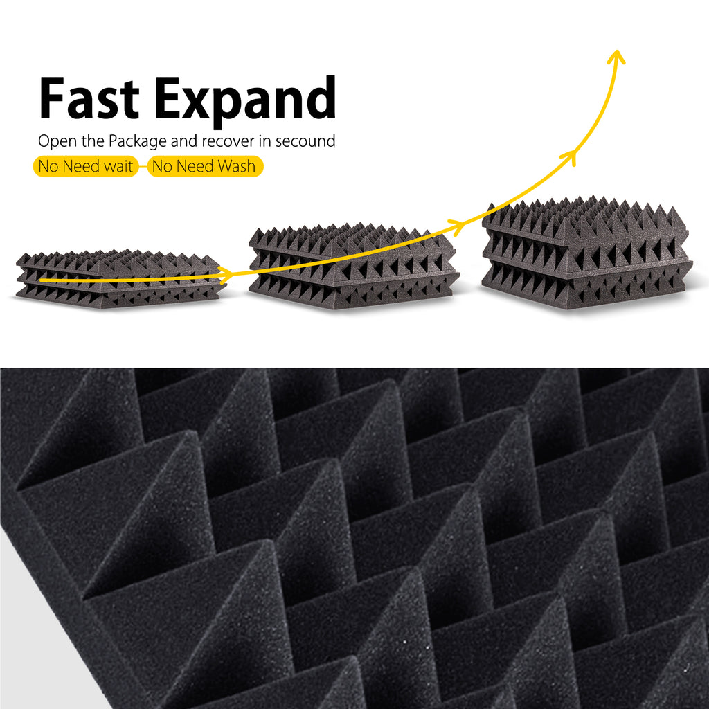 ECHONIK 5 CM Pyramid Acoustic Absorption Panels 12 Units