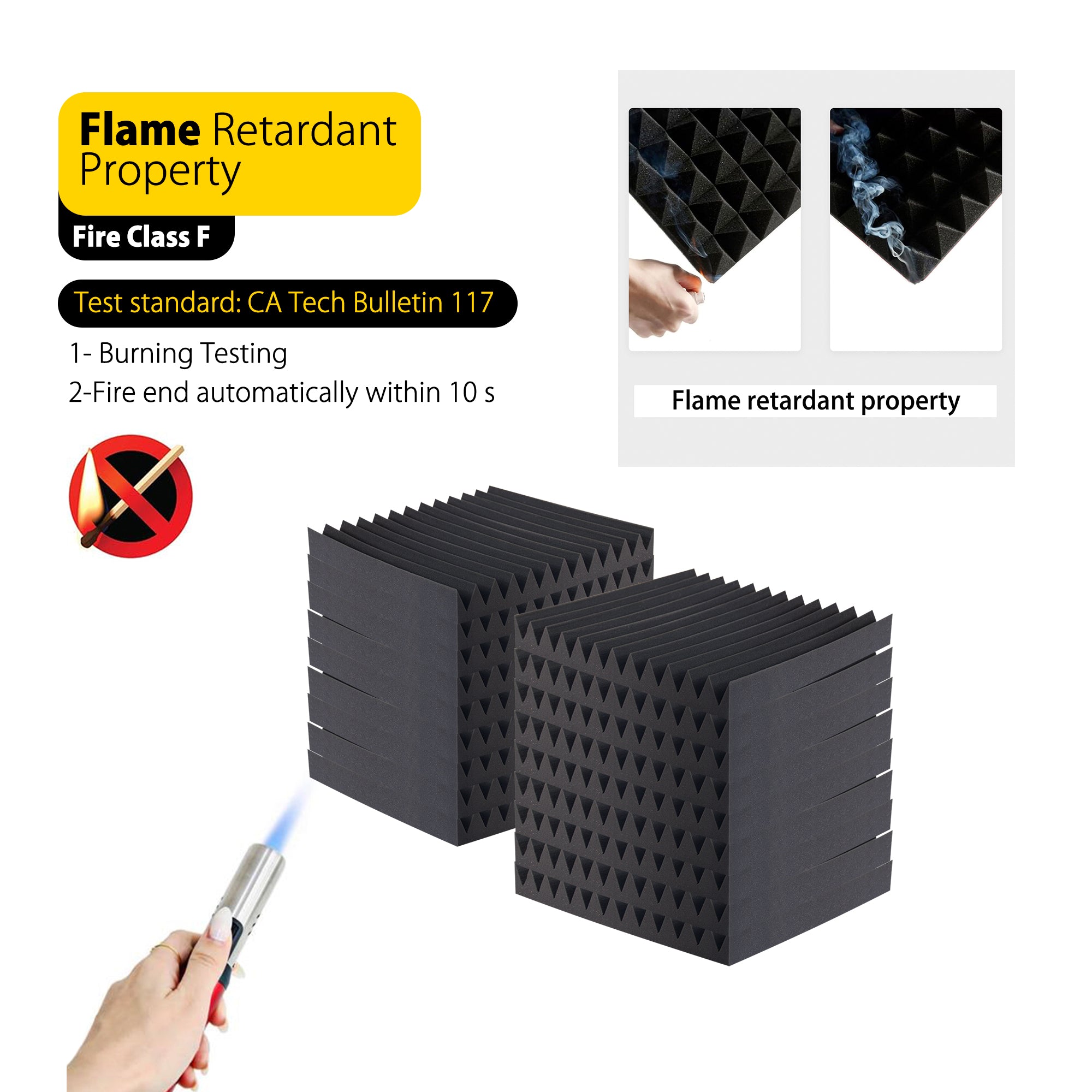 ECHONIK 2.5CM Light Alpha Absoption Acoustic Panels 12 Units